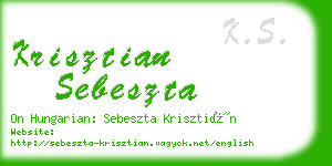 krisztian sebeszta business card